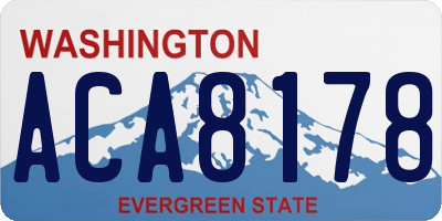 WA license plate ACA8178