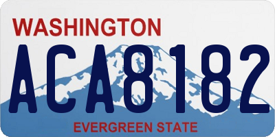 WA license plate ACA8182