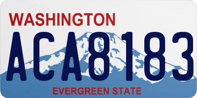 WA license plate ACA8183