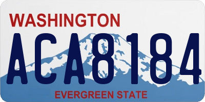 WA license plate ACA8184