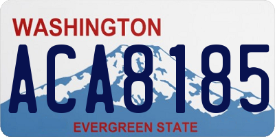 WA license plate ACA8185