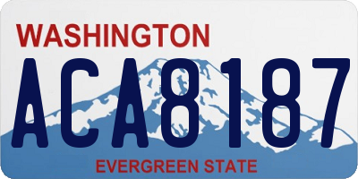 WA license plate ACA8187