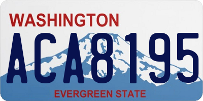 WA license plate ACA8195