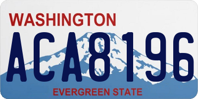 WA license plate ACA8196