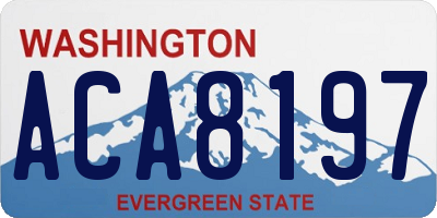 WA license plate ACA8197
