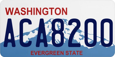 WA license plate ACA8200