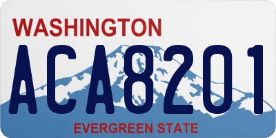WA license plate ACA8201
