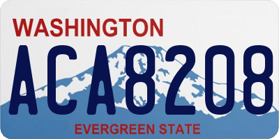WA license plate ACA8208