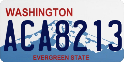 WA license plate ACA8213