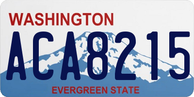 WA license plate ACA8215