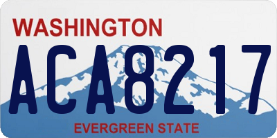 WA license plate ACA8217