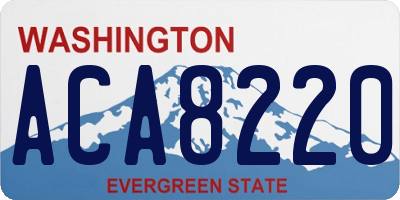 WA license plate ACA8220