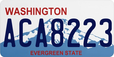 WA license plate ACA8223
