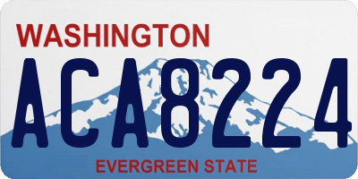 WA license plate ACA8224