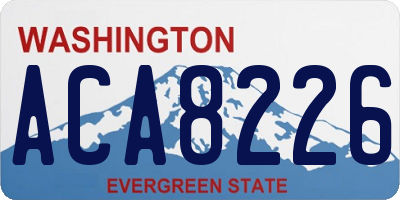 WA license plate ACA8226