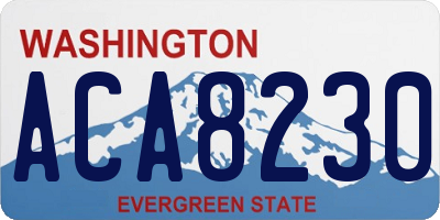 WA license plate ACA8230