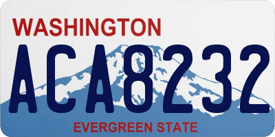WA license plate ACA8232