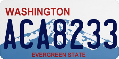 WA license plate ACA8233