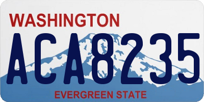 WA license plate ACA8235