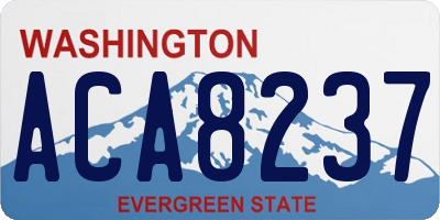 WA license plate ACA8237