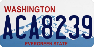 WA license plate ACA8239