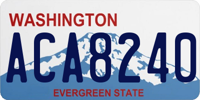 WA license plate ACA8240