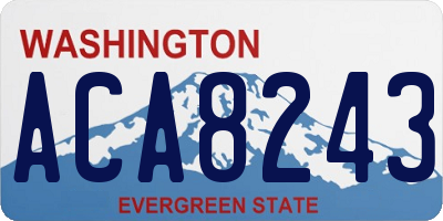 WA license plate ACA8243