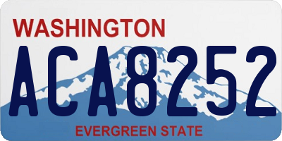 WA license plate ACA8252