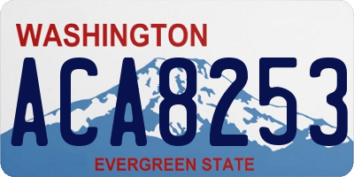 WA license plate ACA8253