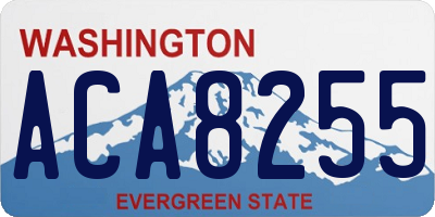 WA license plate ACA8255