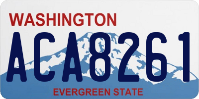 WA license plate ACA8261
