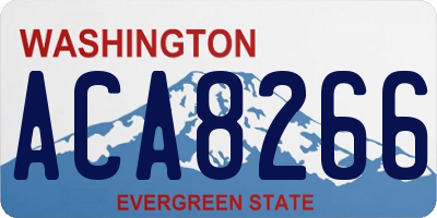 WA license plate ACA8266