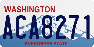 WA license plate ACA8271