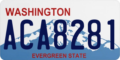 WA license plate ACA8281