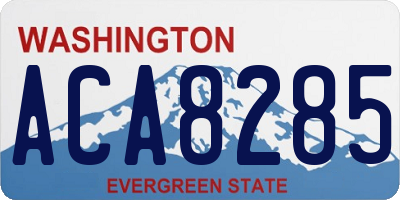 WA license plate ACA8285