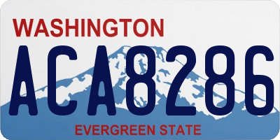 WA license plate ACA8286
