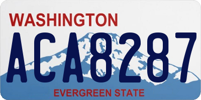 WA license plate ACA8287