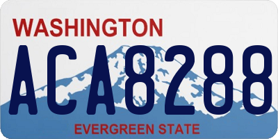 WA license plate ACA8288