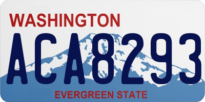 WA license plate ACA8293