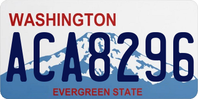 WA license plate ACA8296