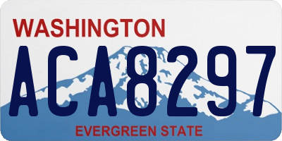 WA license plate ACA8297