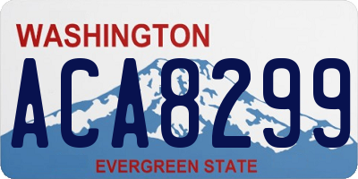 WA license plate ACA8299