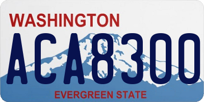 WA license plate ACA8300
