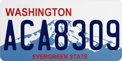 WA license plate ACA8309