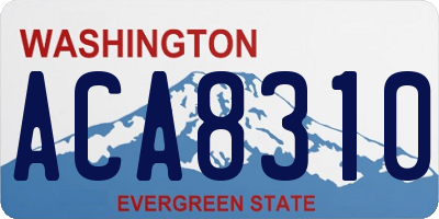 WA license plate ACA8310