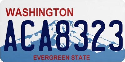WA license plate ACA8323