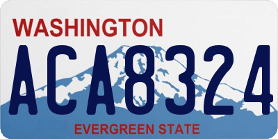 WA license plate ACA8324