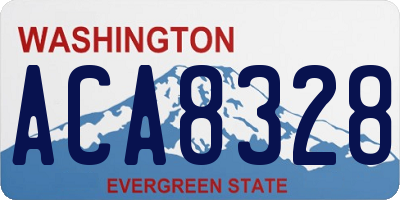 WA license plate ACA8328