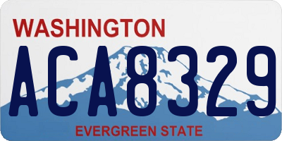WA license plate ACA8329