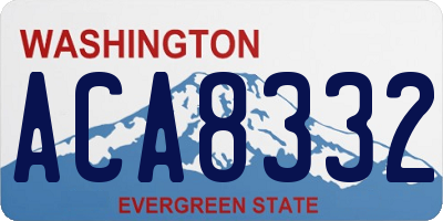 WA license plate ACA8332